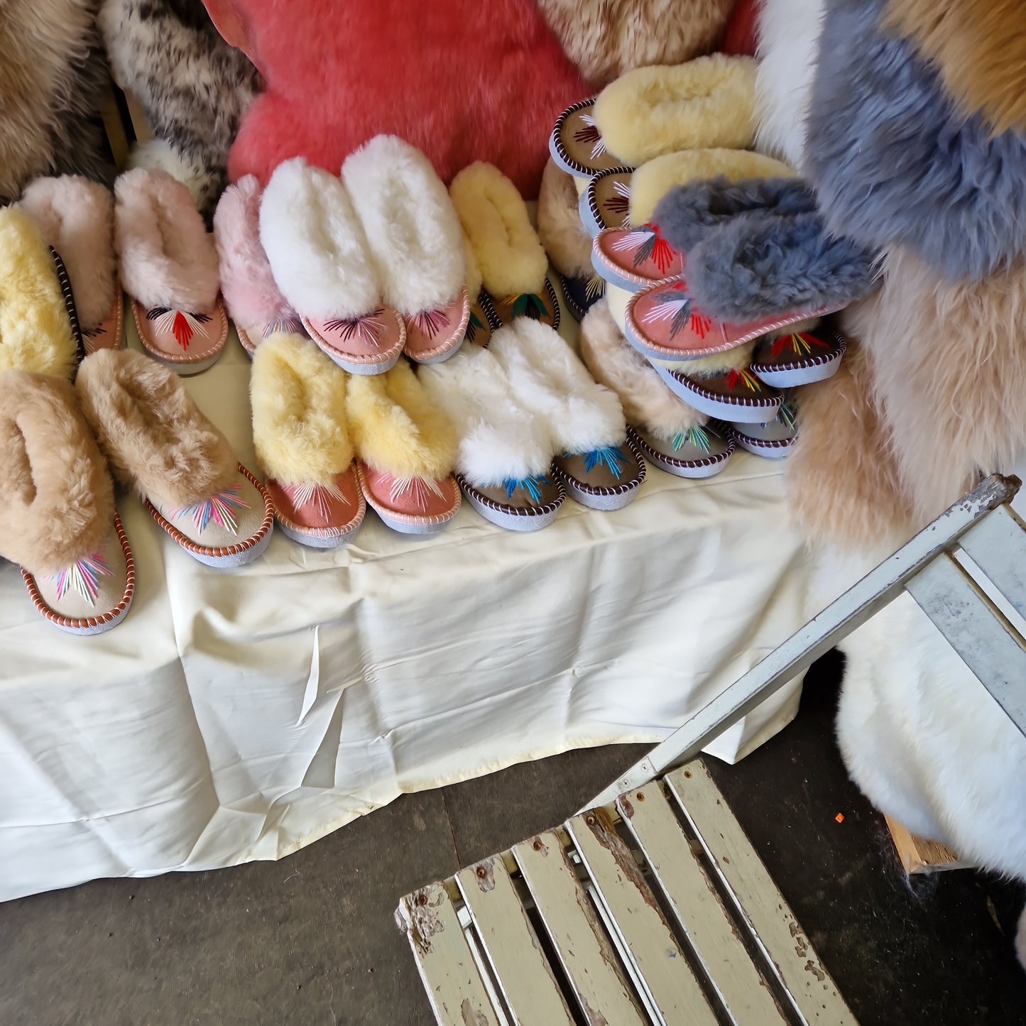 Handmade Genuine Sheepskin Slippers.