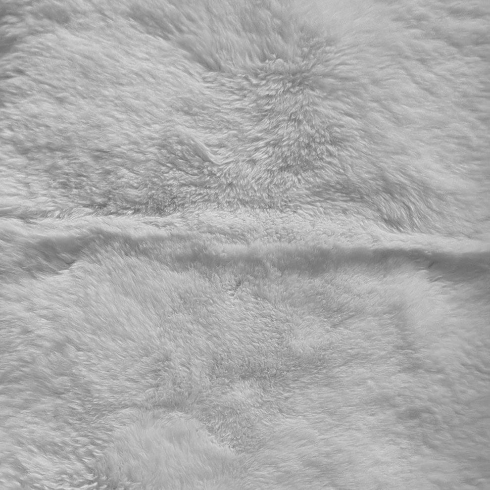 Double white sheepskin rug